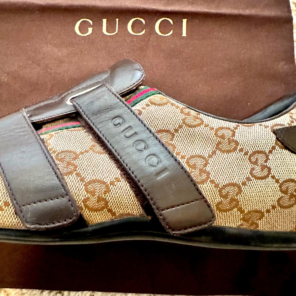 Size 13 Brown Gucci Loafers